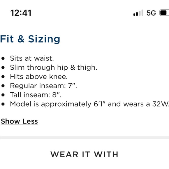 NWT 7 inch Khaki Chino Shorts, Size 31 - Picture 5 of 6